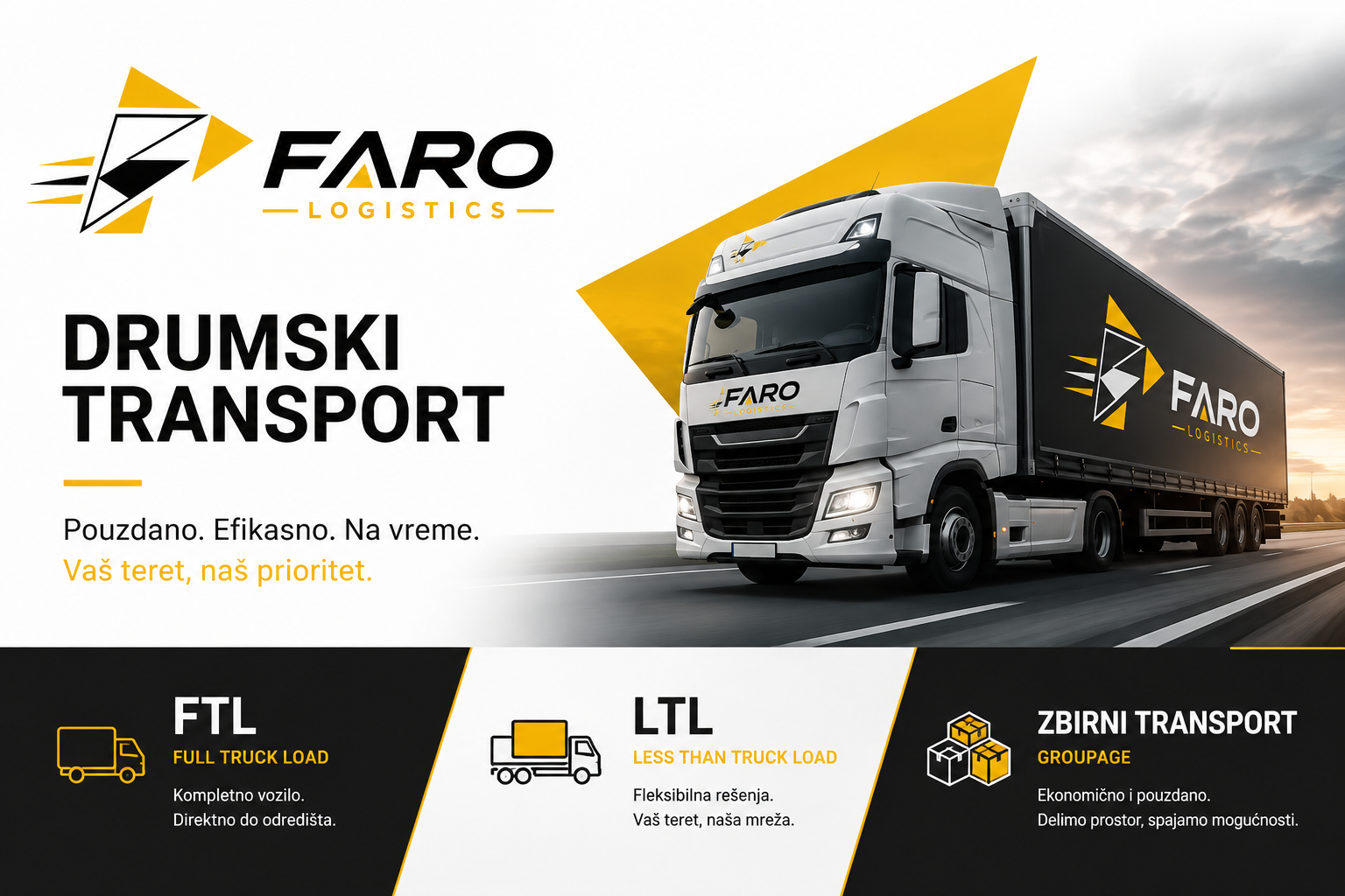 FARO Logistics groupage transport